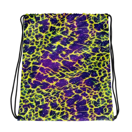 Neon Thornfield on a Drawstring Bag
