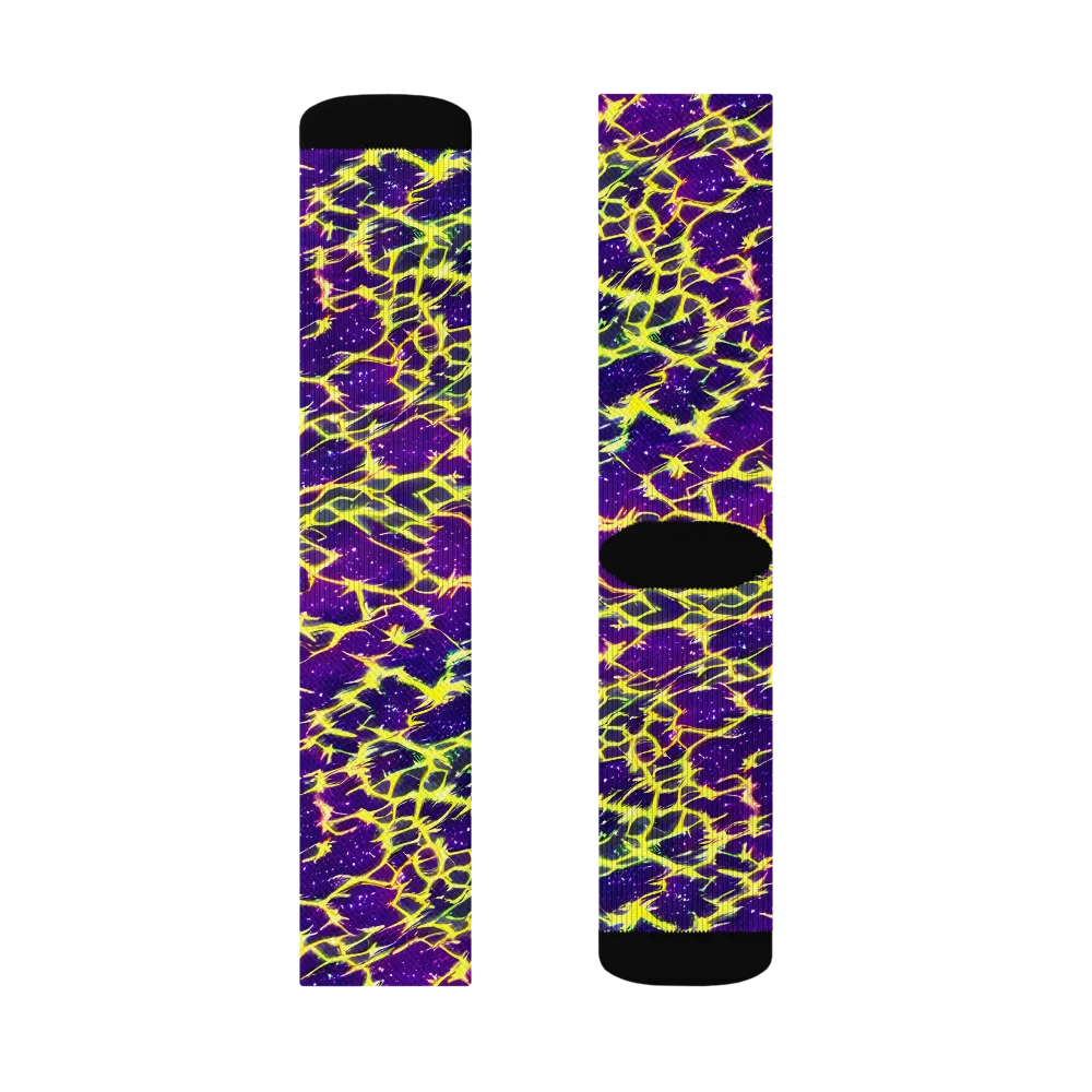 Neon Thornfield on Socks — Left Sock