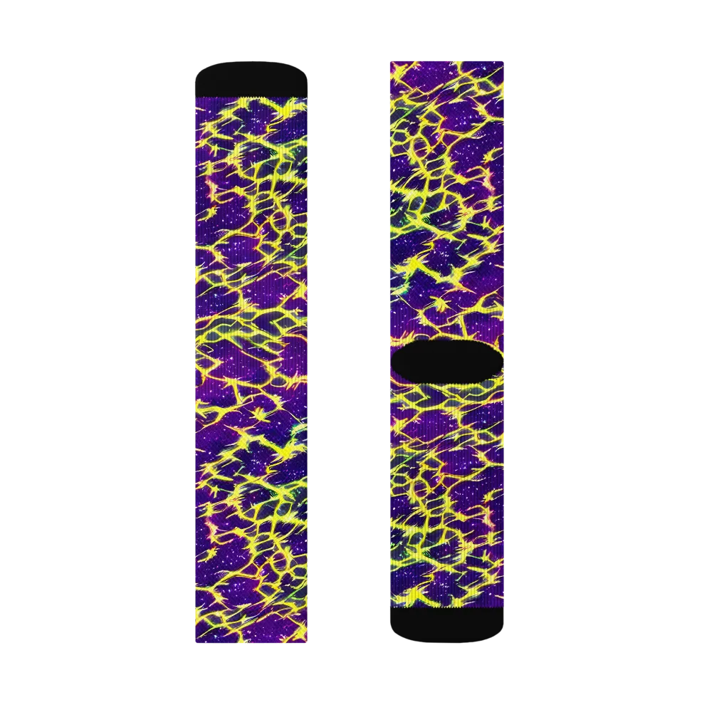 Neon Thornfield on Socks — Right Sock