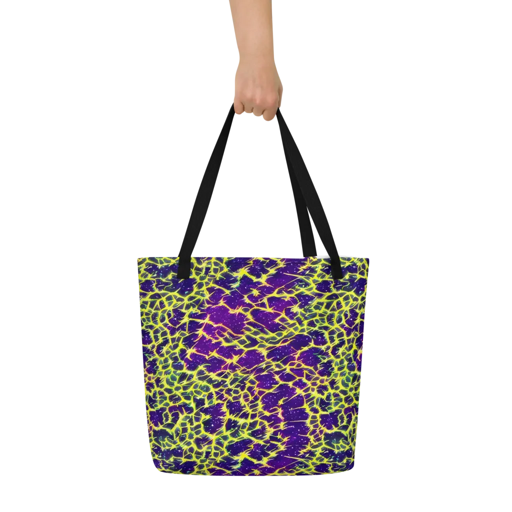 Neon Thornfield on Large Tote Bag W/ Pocket — Front