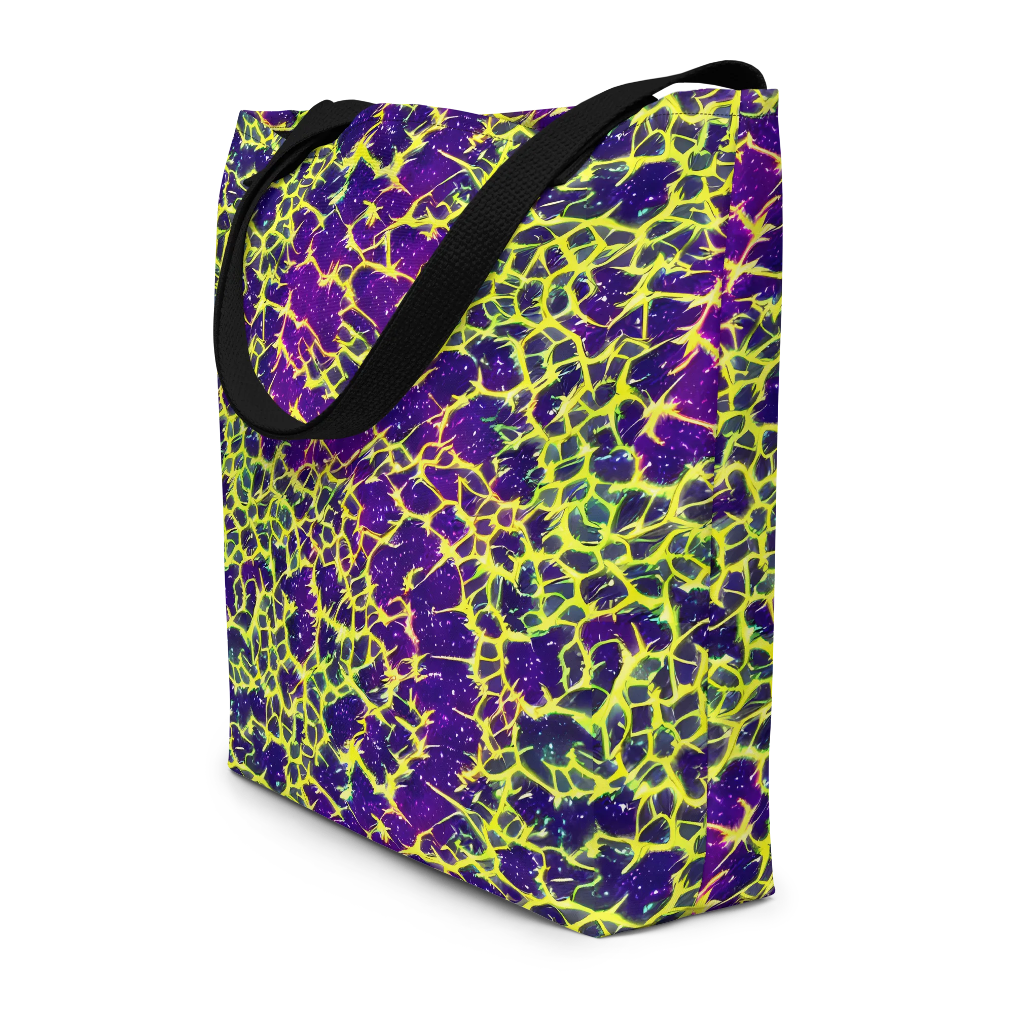 Neon Thornfield on Large Tote Bag W/ Pocket — Front
