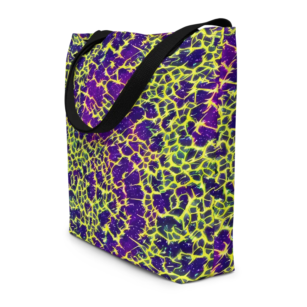 Neon Thornfield on Large Tote Bag W/ Pocket — Front