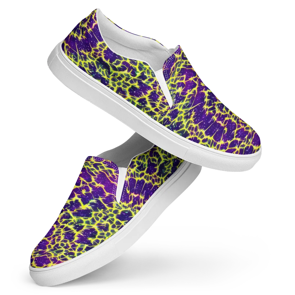 Neon Thornfield on Women's Slip-On Canvas Shoes — Front