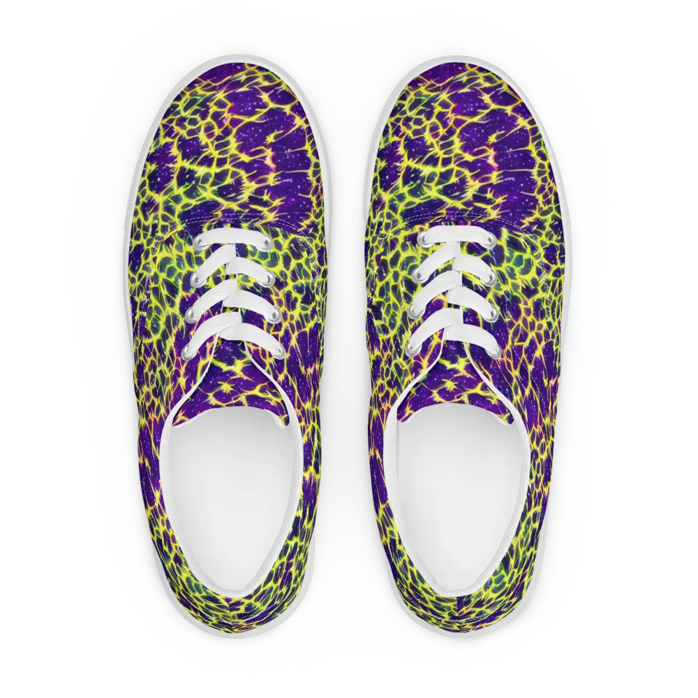 Neon Thornfield on Men's Lace-Up Canvas Shoes — Front