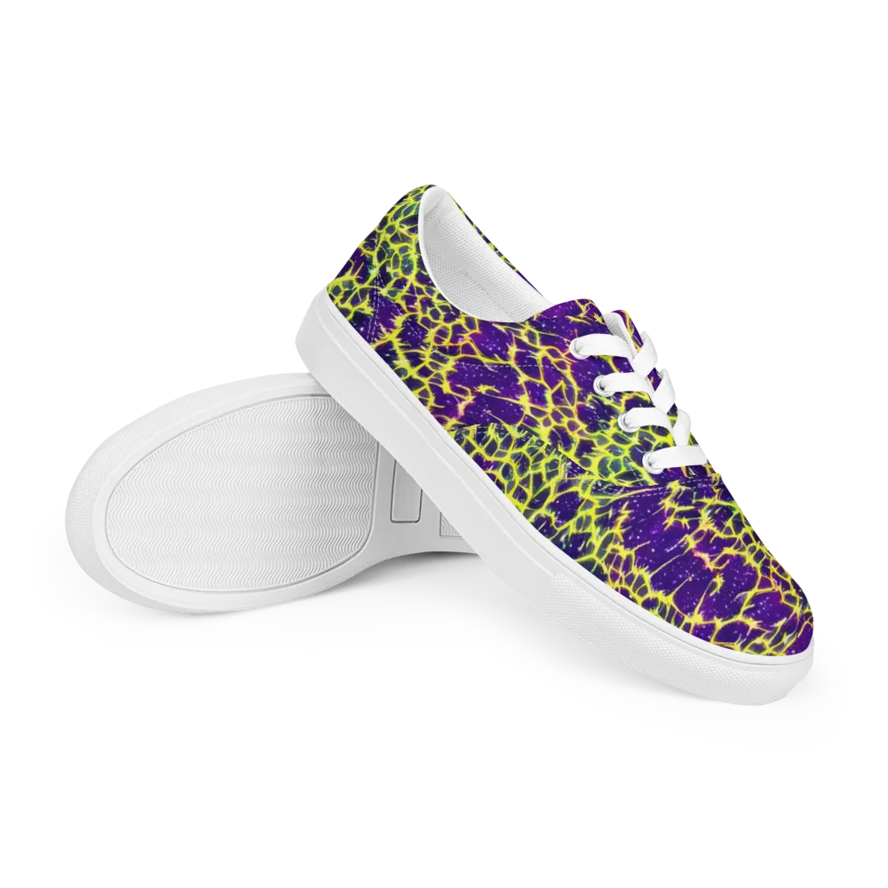 Neon Thornfield on Men's Lace-Up Canvas Shoes — Right Front