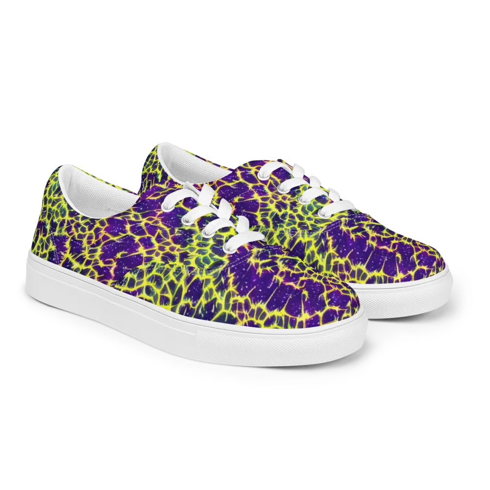 Neon Thornfield on Men's Lace-Up Canvas Shoes — Right Front