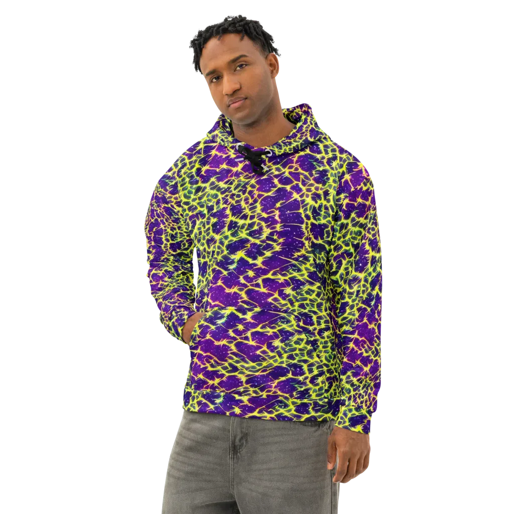 Neon Thornfield on Cotton Hoodie — Left Front