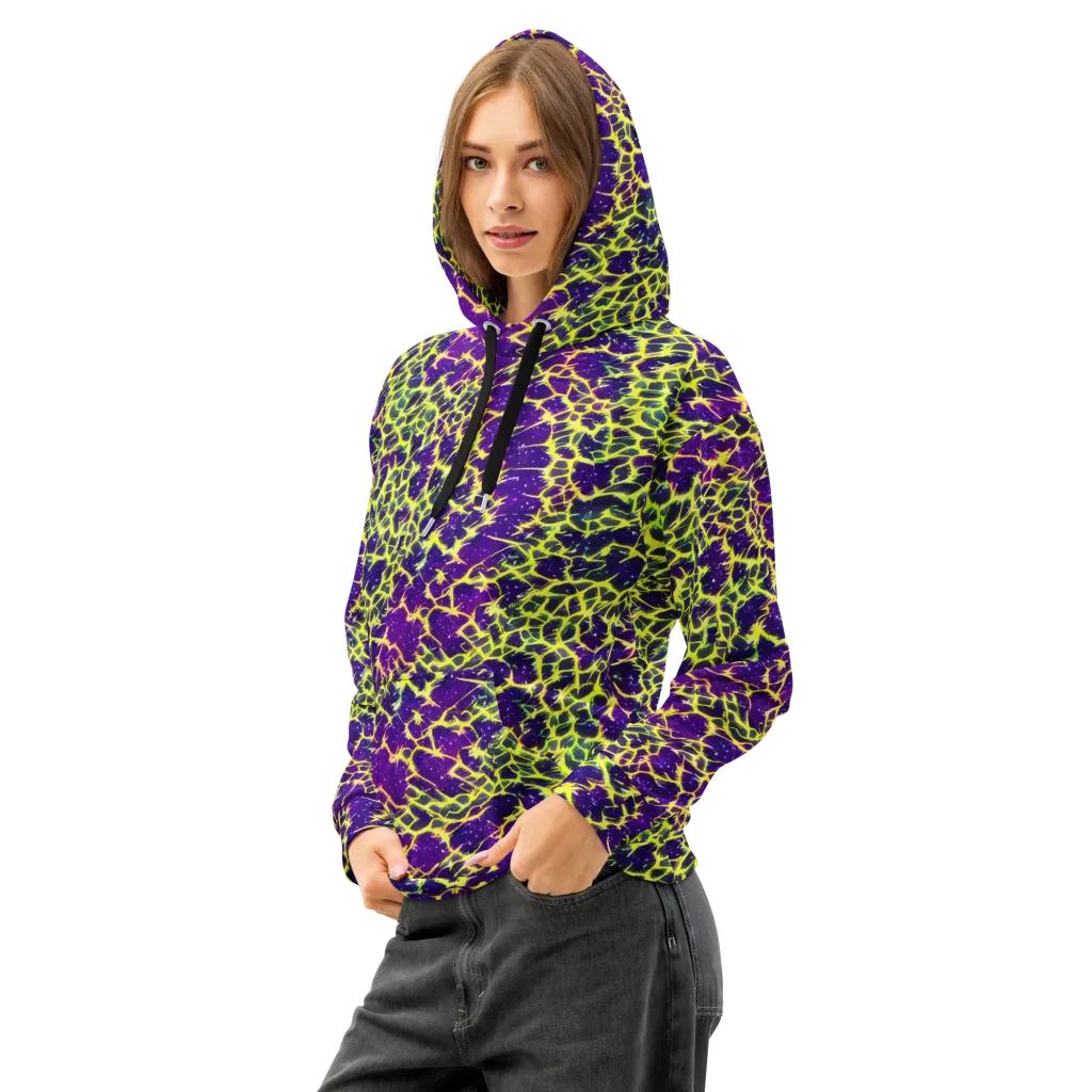 Neon Thornfield on Cotton Hoodie — Left Front