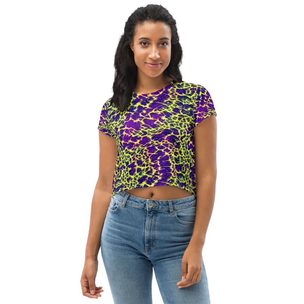 Neon Thornfield on Crop Tee — Front