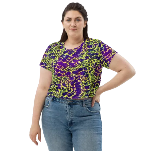 Neon Thornfield on a Crop Tee