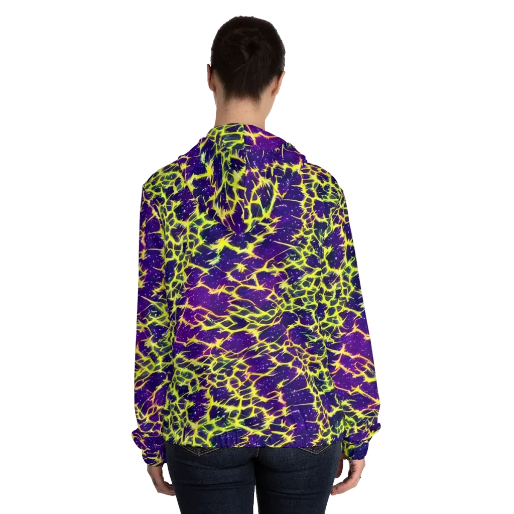 Neon Thornfield on Women's Full-Zip Hoodie — Back On Person