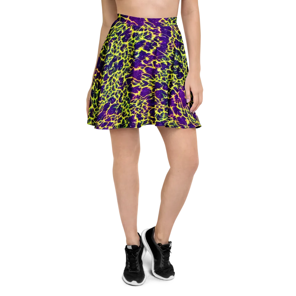 Neon Thornfield on Skater Skirt — Front