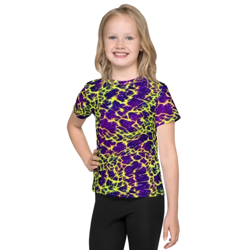 Neon Thornfield on a Kids Crew Neck T-Shirt