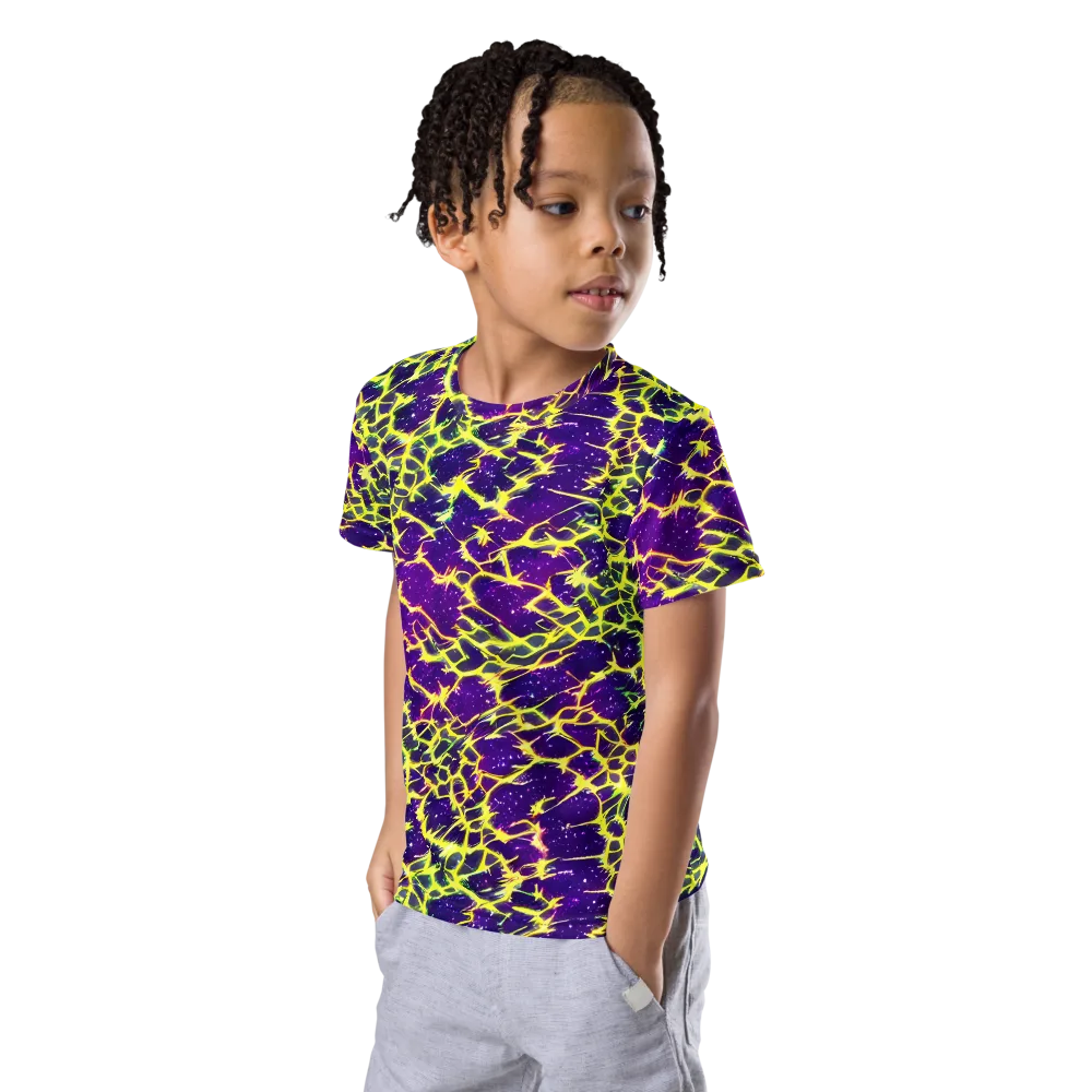 Neon Thornfield on Kids Crew Neck T-Shirt — Left Front