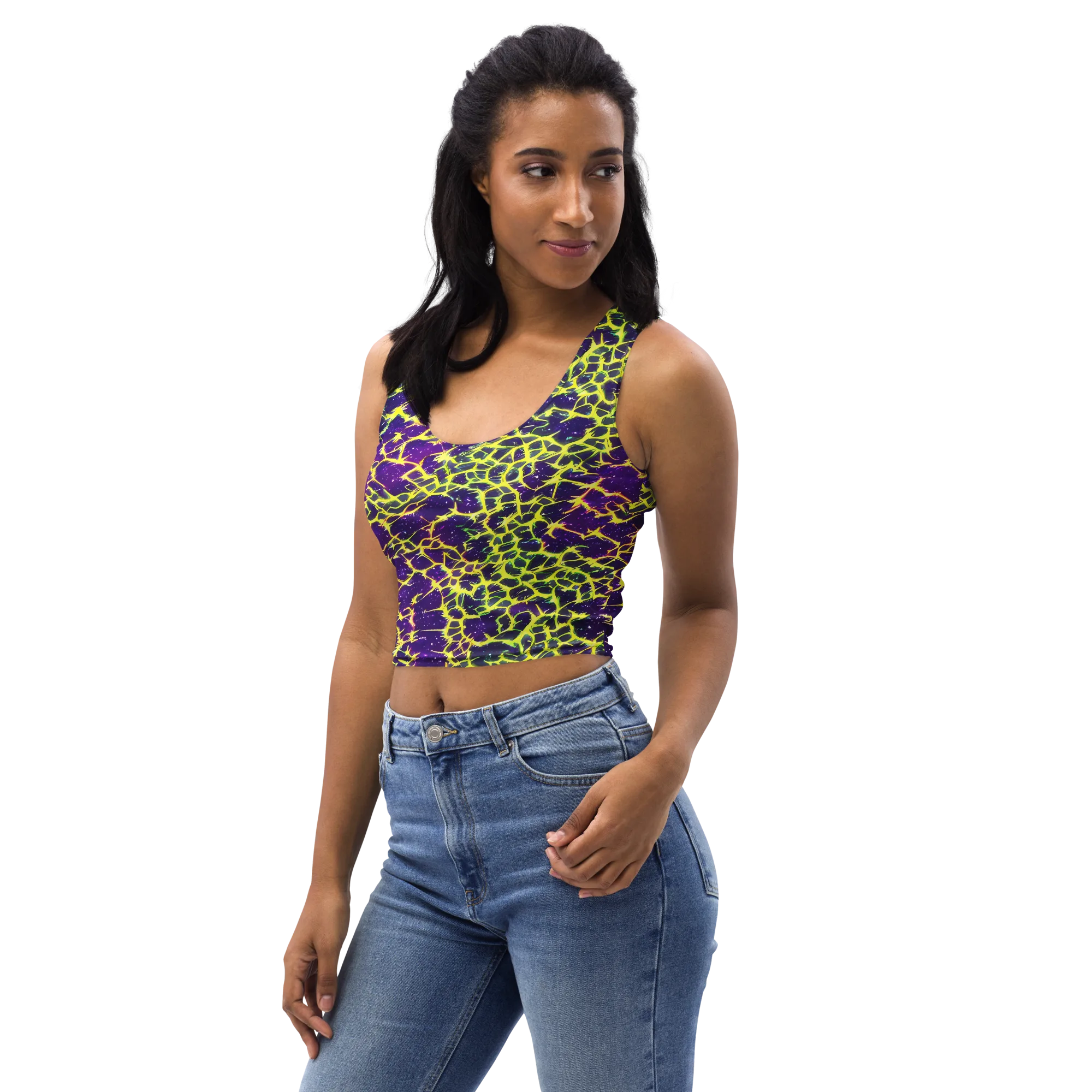 Neon Thornfield on Crop Top — Left Front