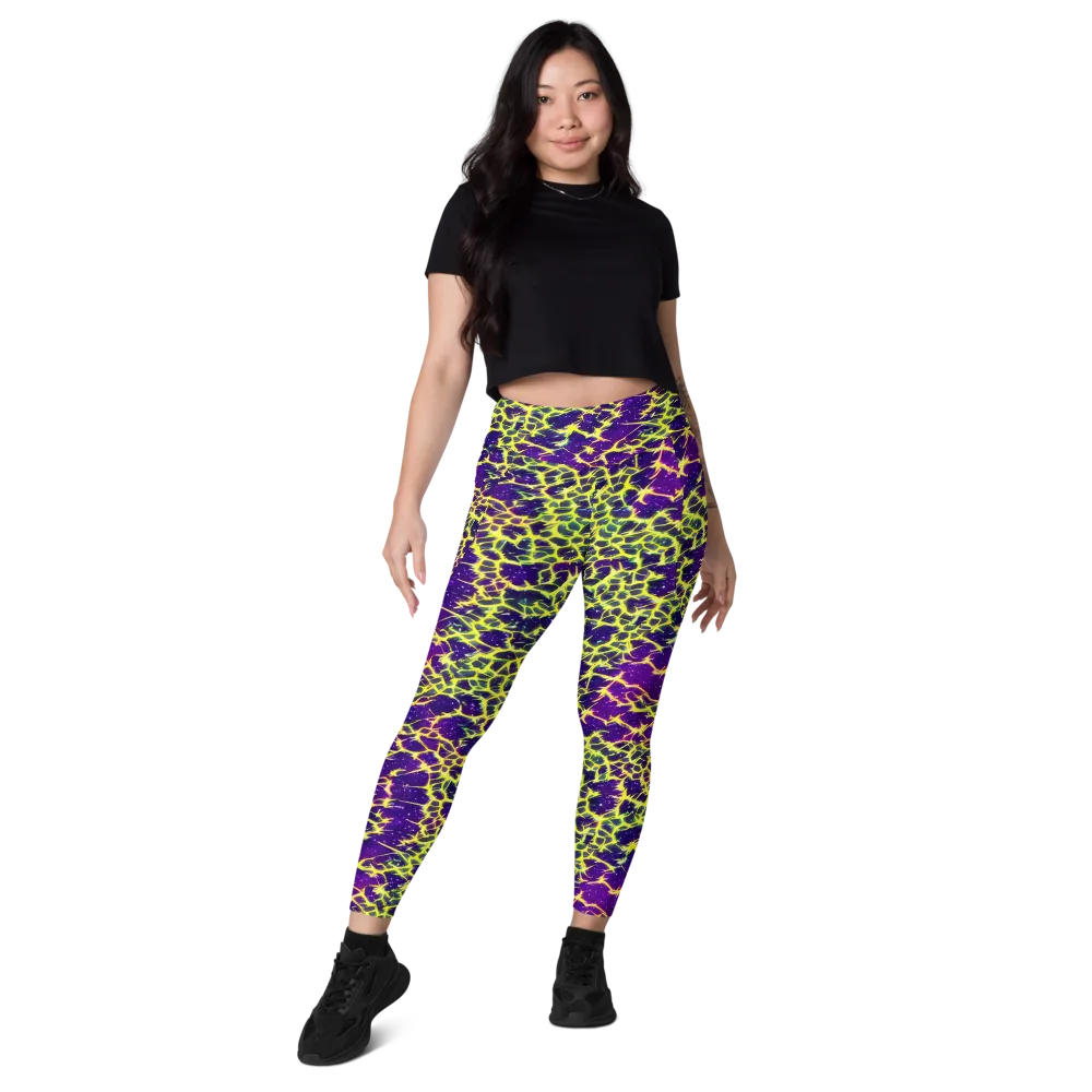 Neon Thornfield on Leggings with Pockets — Front