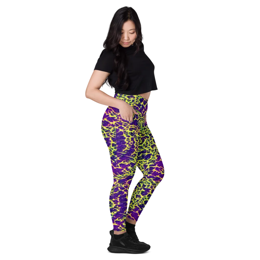 Neon Thornfield on Leggings with Pockets — Right