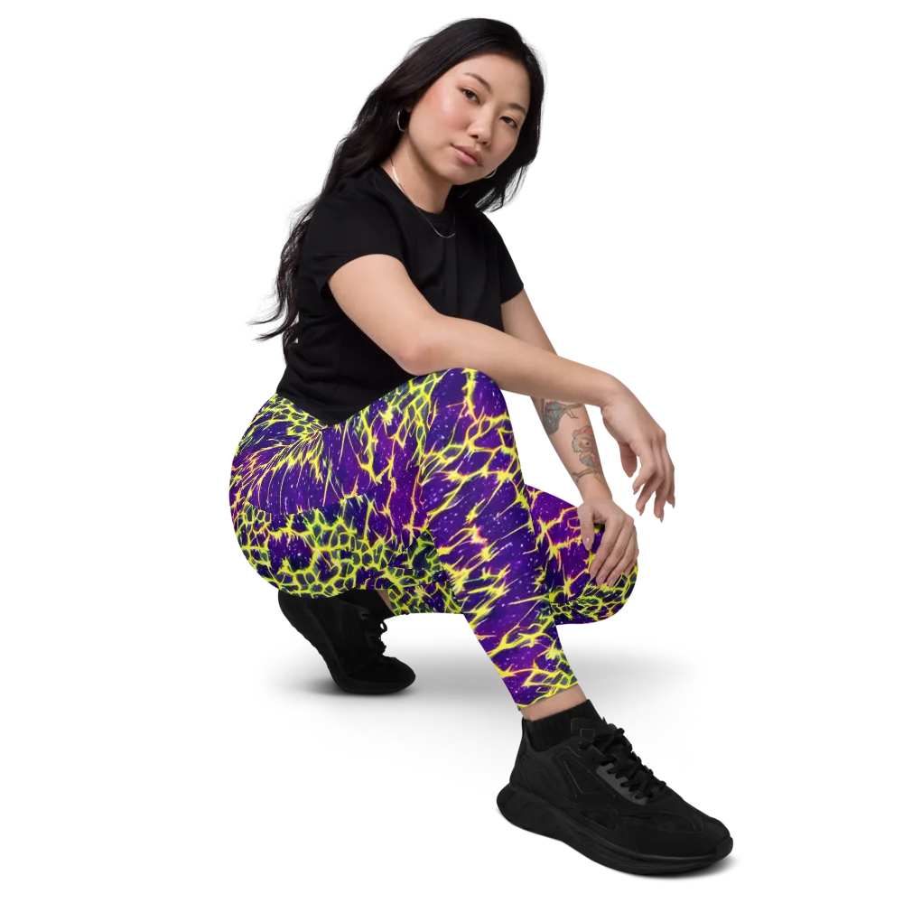 Neon Thornfield on Leggings with Pockets — Right Front
