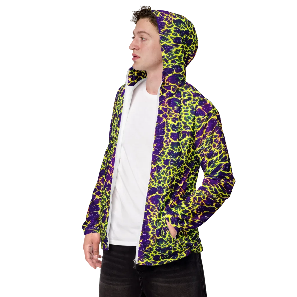 Neon Thornfield on Men's Windbreaker — Left Front
