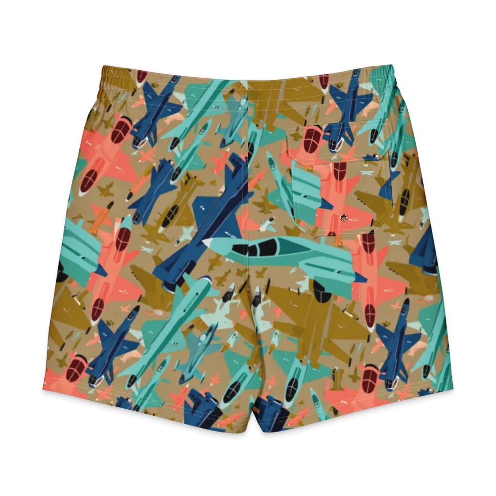 Aerial Arcade on Men's Board Shorts — Back