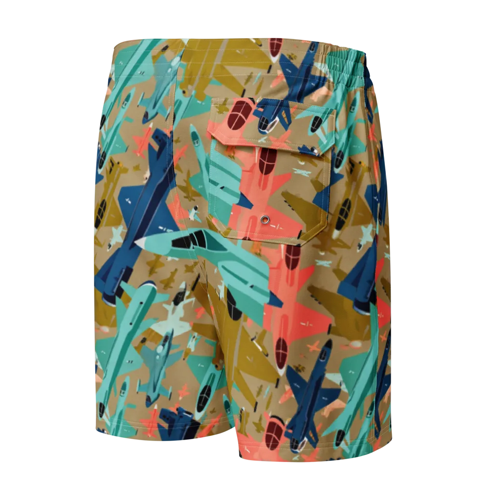 Aerial Arcade on Men's Board Shorts — Back