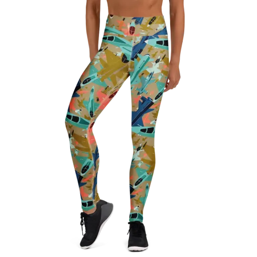Aerial Arcade on a Yoga Leggings
