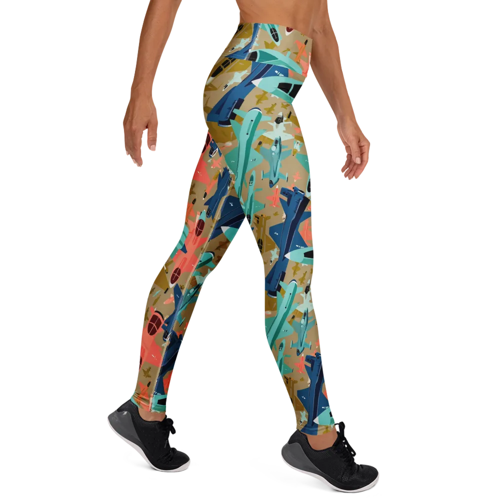Aerial Arcade on Yoga Leggings — Right