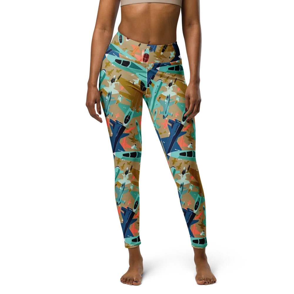 Aerial Arcade on Yoga Leggings — Front