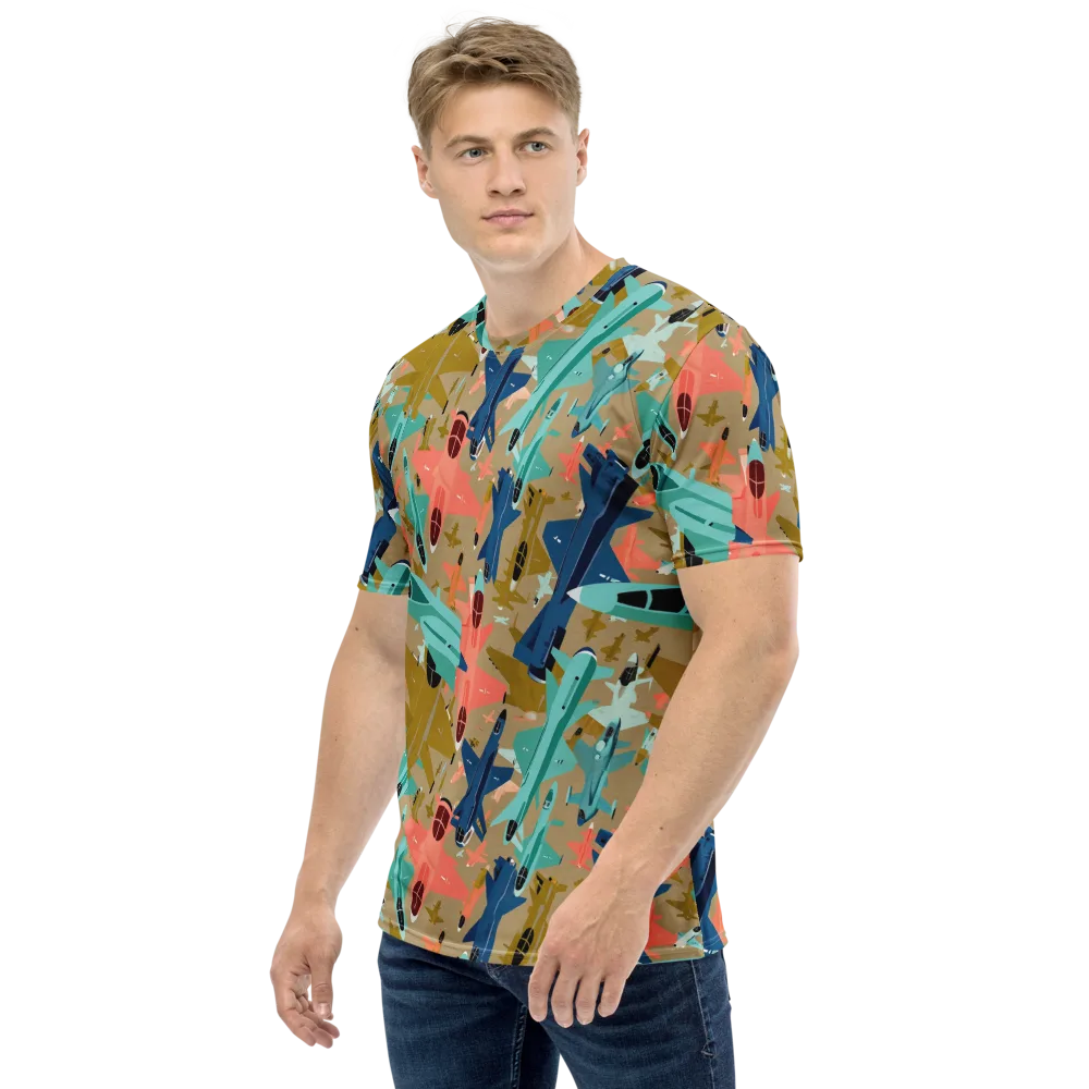 Aerial Arcade on Men's Crew Neck T-Shirt — Left