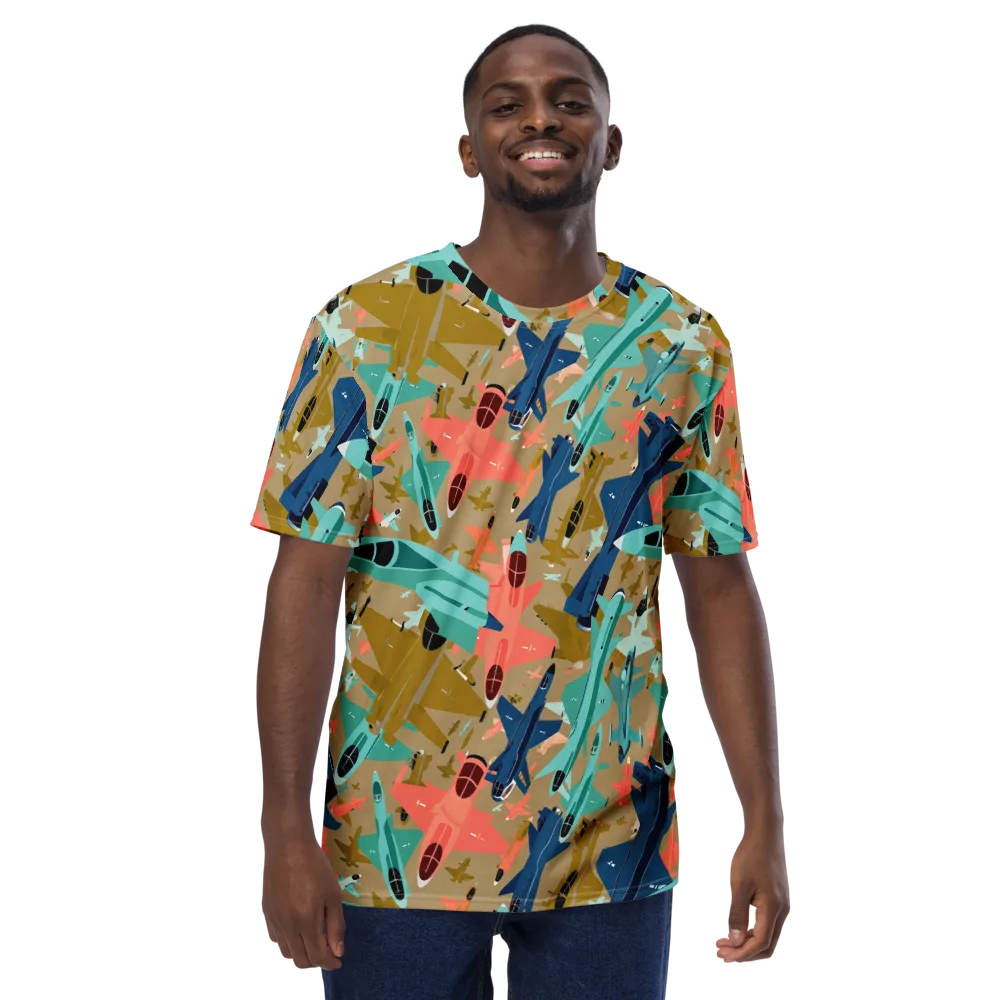 Aerial Arcade on Men's Crew Neck T-Shirt — Front