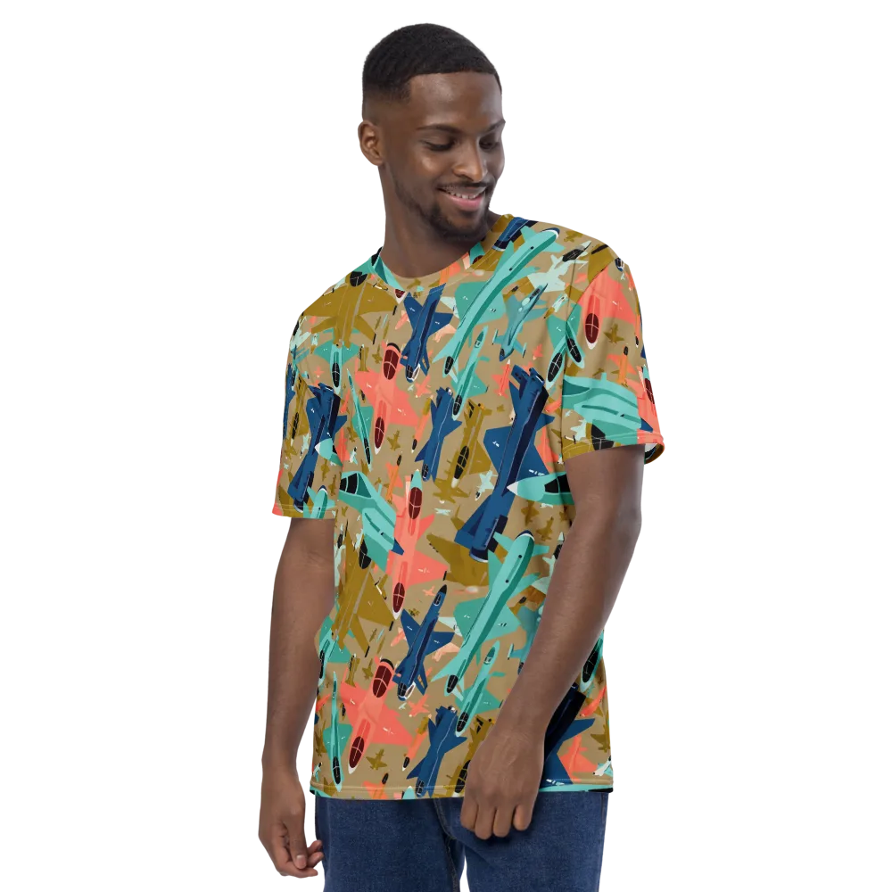 Aerial Arcade on Men's Crew Neck T-Shirt — Left