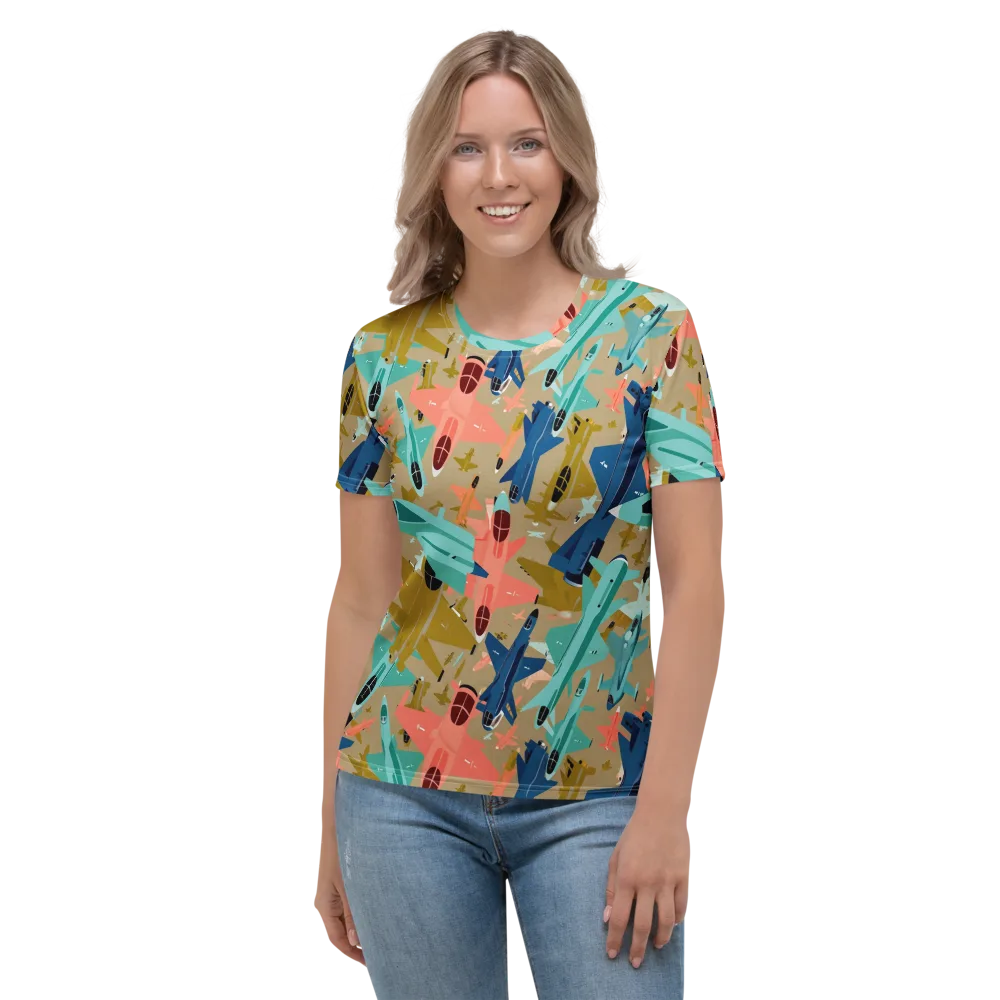 Aerial Arcade on Women's Crew Neck T-Shirt — Front