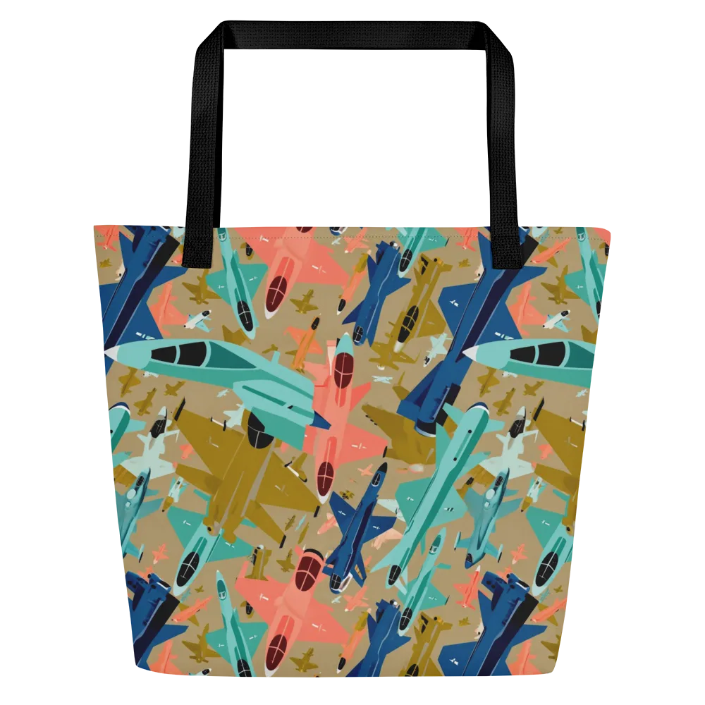 Aerial Arcade on Large Tote Bag W/ Pocket — Front