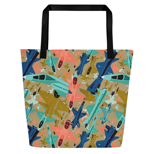 Aerial Arcade on a Large Tote Bag W/ Pocket