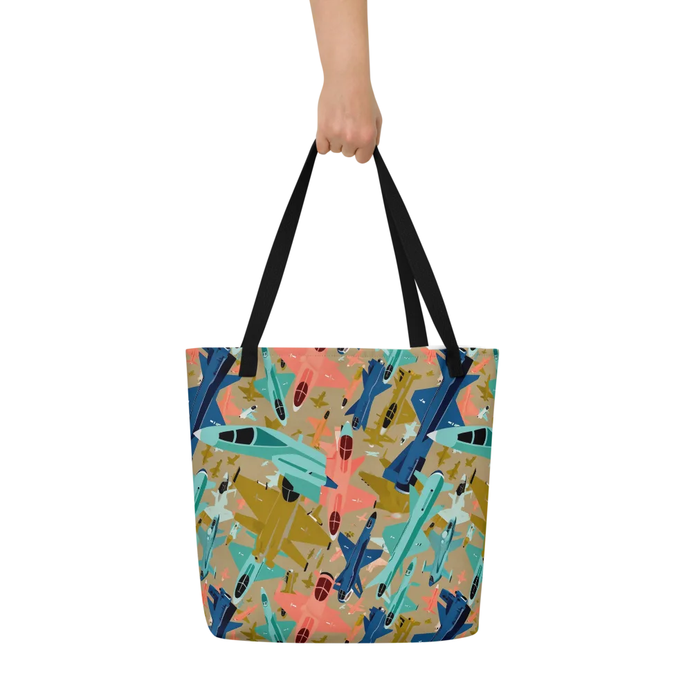 Aerial Arcade on Large Tote Bag W/ Pocket — Front