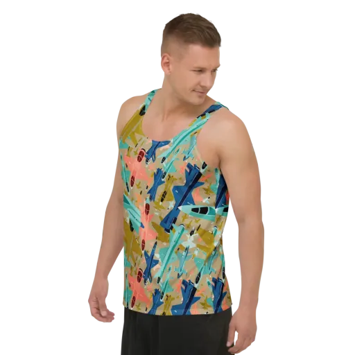 Aerial Arcade on a Men's Tank Top