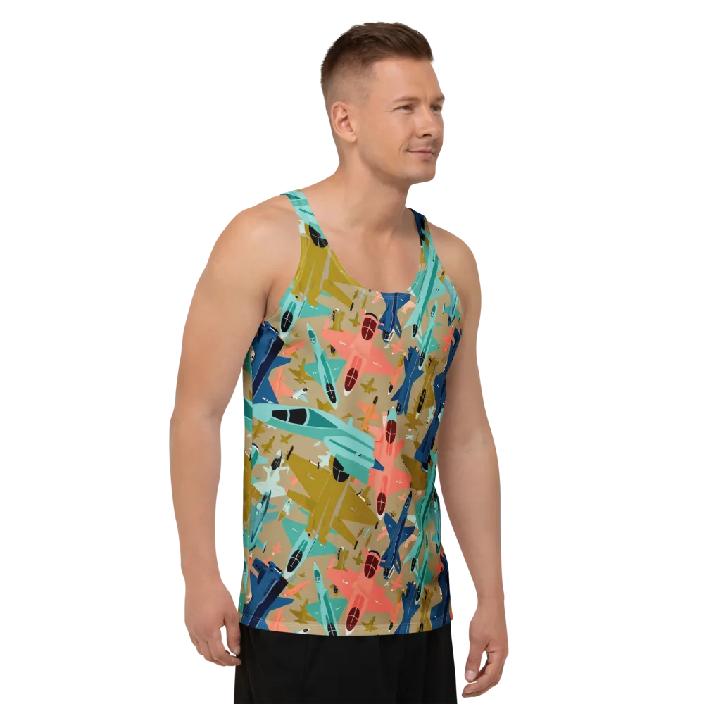 Aerial Arcade on Men's Tank Top — Right Front