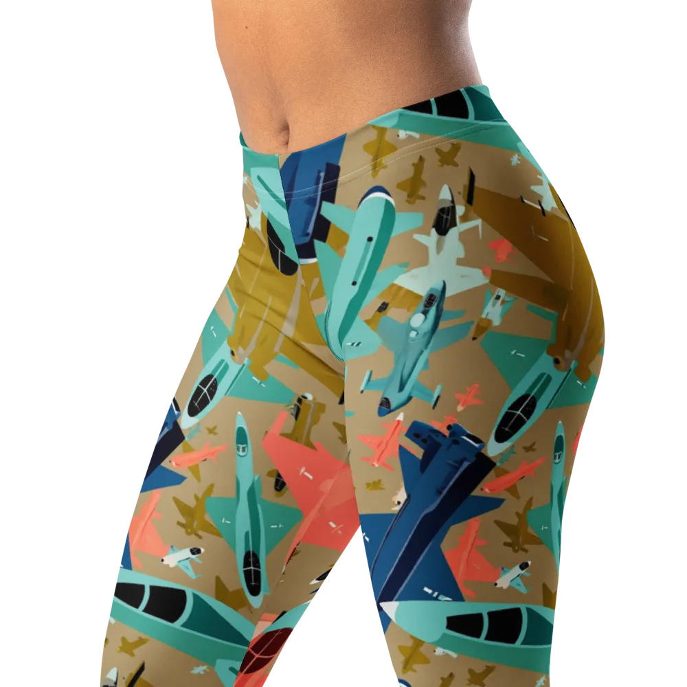 Aerial Arcade on Leggings — Left Front
