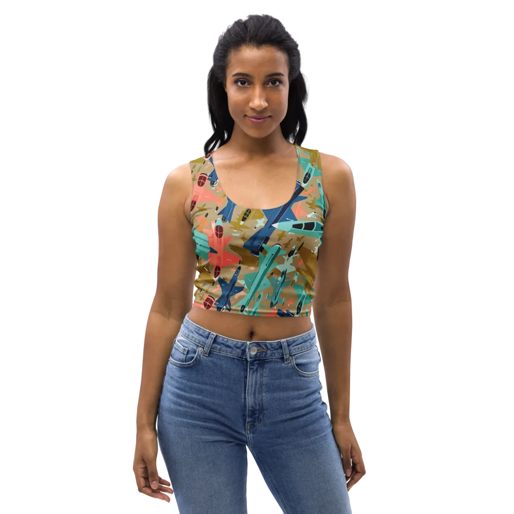 Aerial Arcade on Crop Top — Front