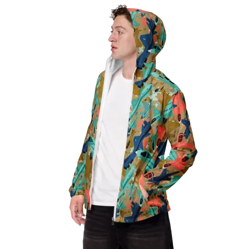Aerial Arcade on a Men's Windbreaker