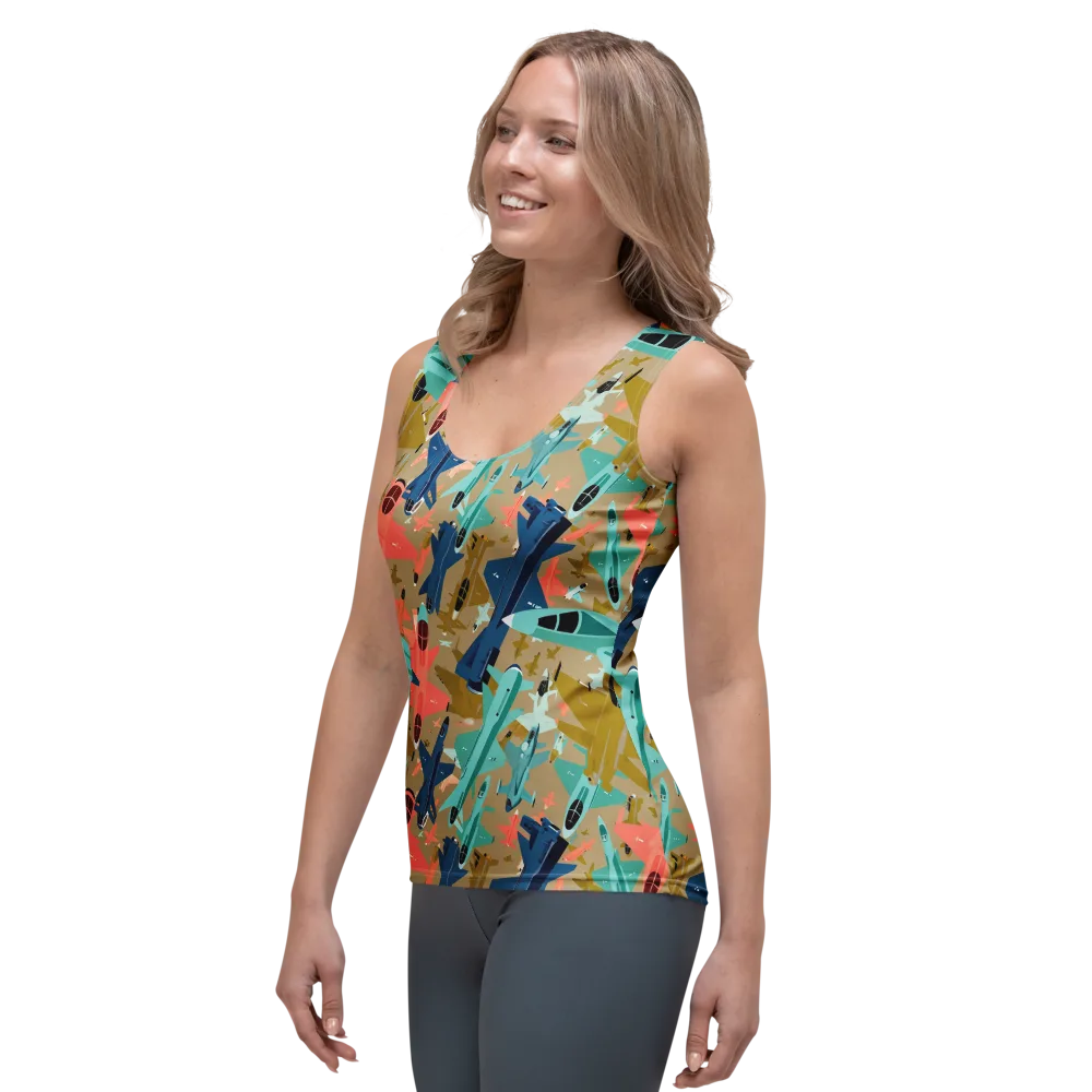 Aerial Arcade on Women's Tank Top — Left Front