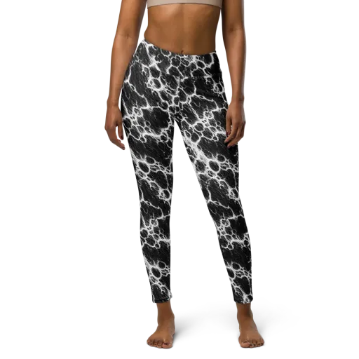 Black Ice Rift on a Yoga Leggings
