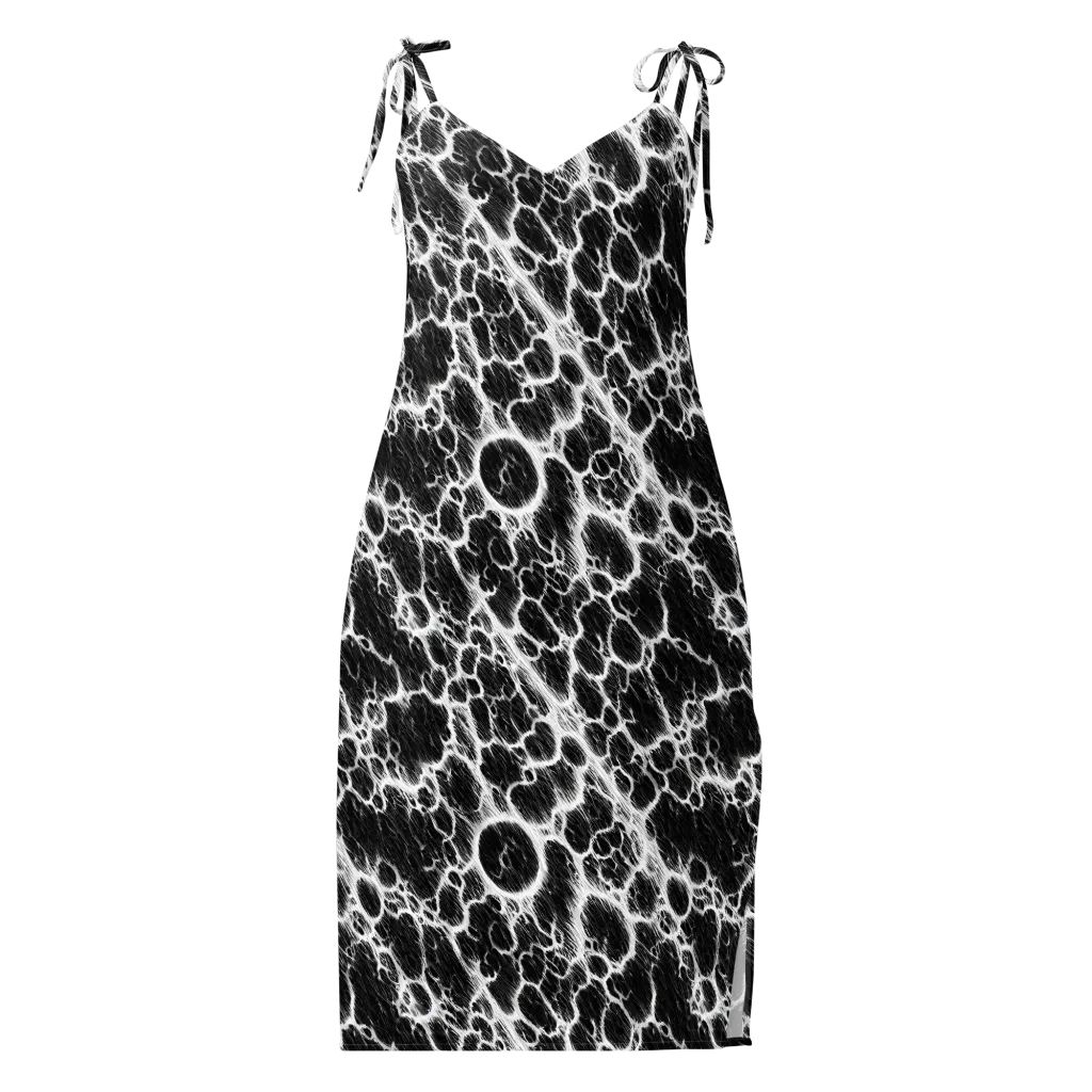 Black Ice Rift on Slip Dress — Front
