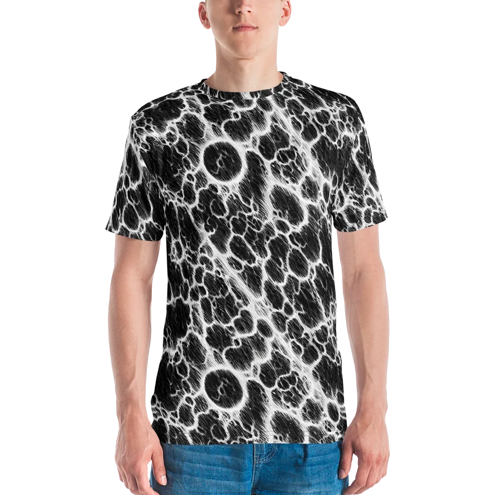Black Ice Rift on Men's Crew Neck T-Shirt — Front