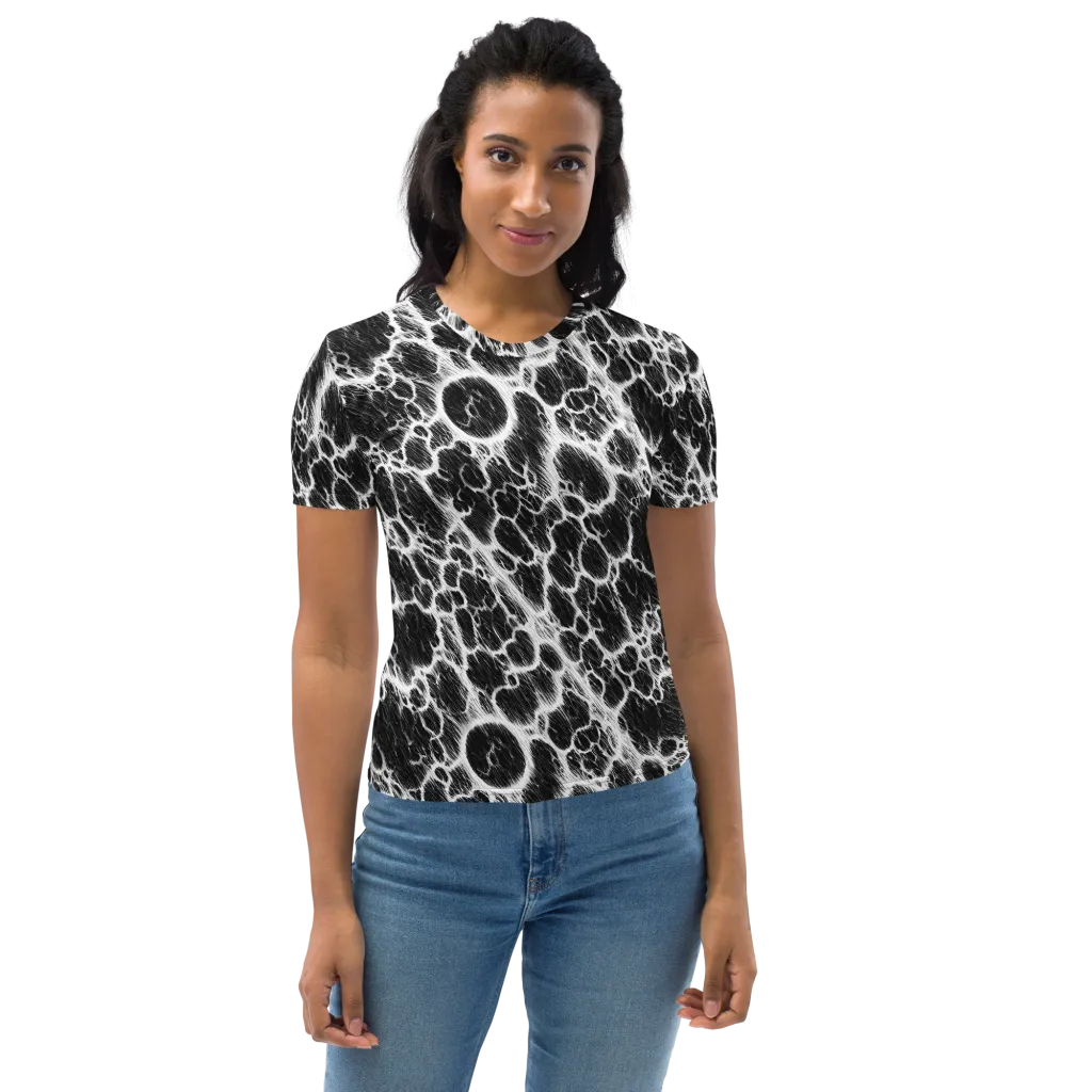 Black Ice Rift on Women's Crew Neck T-Shirt — Front