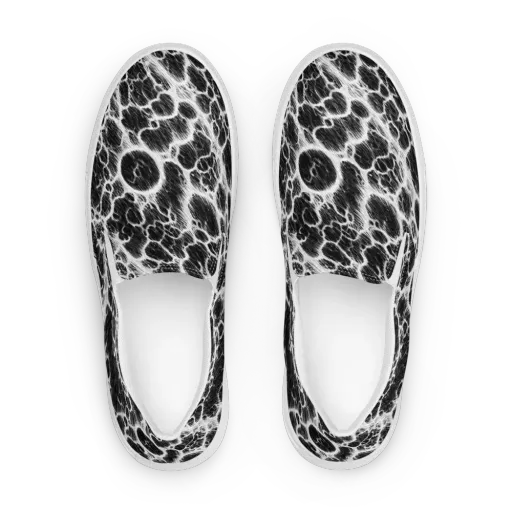 Black Ice Rift on a Women's Slip-On Canvas Shoes