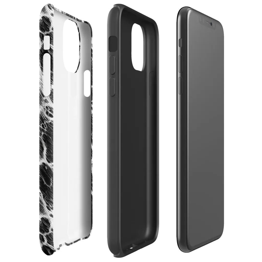 Black Ice Rift on Tough Case for iPhone® — Right