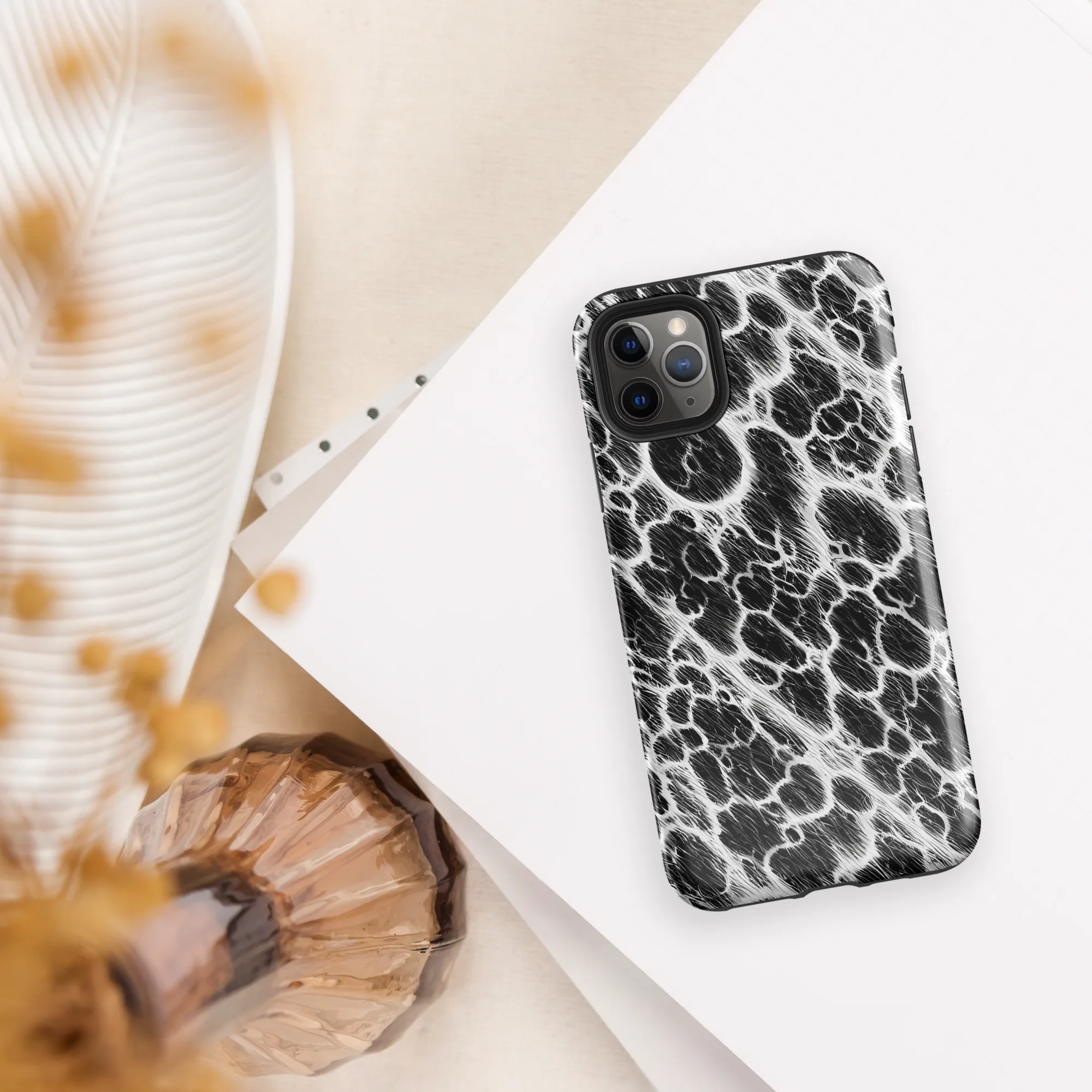 Black Ice Rift on Tough Case for iPhone® — Front