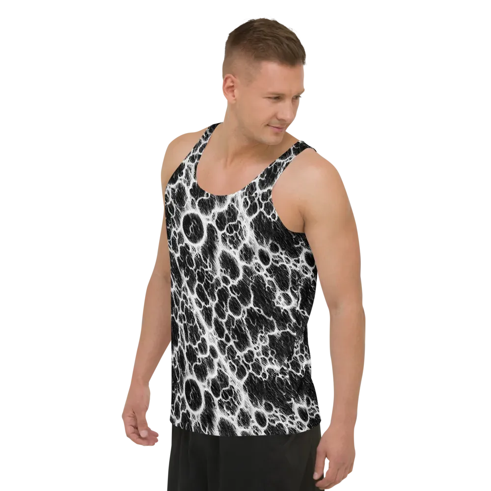Black Ice Rift on Men's Tank Top — Left Front