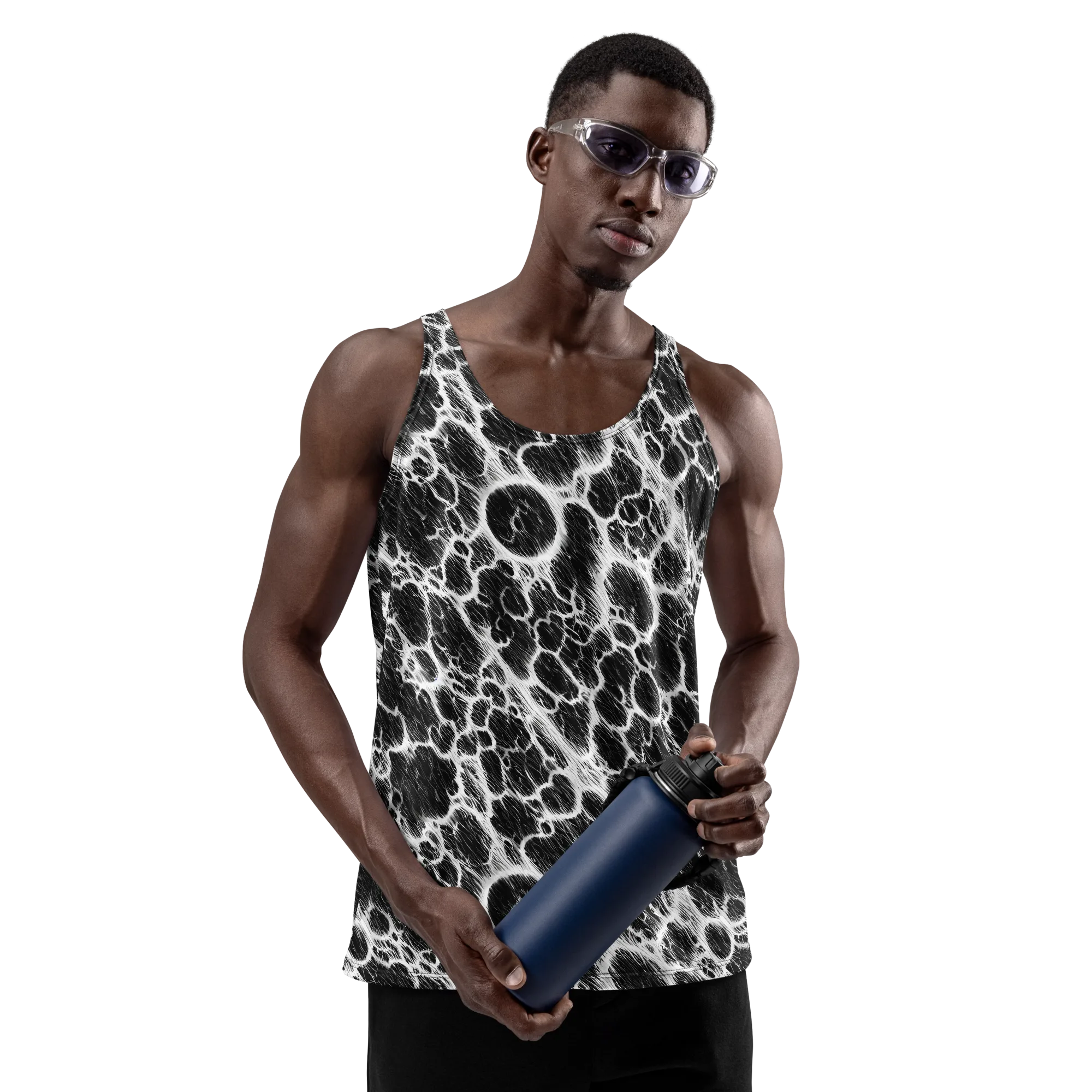 Black Ice Rift on Men's Tank Top — Front